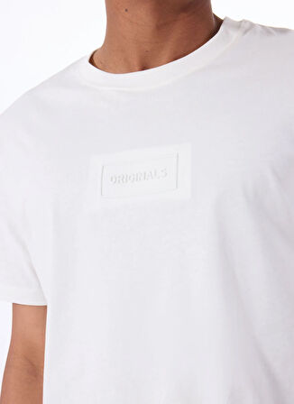 Jack & Jones Bisiklet Yaka Beyaz Erkek T-Shirt 12288524_JORSTUDIO TEE SS CREW NECK