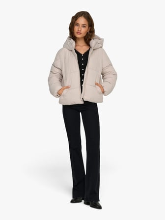 ONLJUTA SHORT PUFFER OTW NOOS Kadın Bej Mont - 15365799