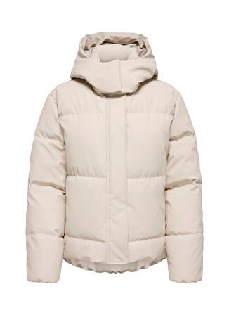 Only Krem Kadın Mont ONLAGNES COATED PUFFER JACKET OTW