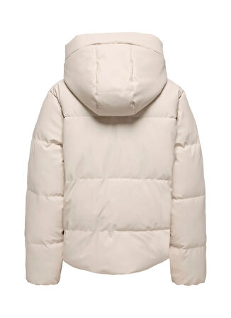 Only Krem Kadın Mont ONLAGNES COATED PUFFER JACKET OTW