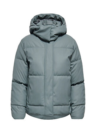 Only Yeşil Kadın Mont ONLAGNES COATED PUFFER JACKET OTW