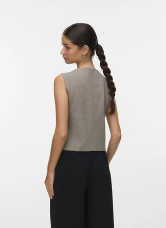 Vero Moda Vizon Kadın V Yaka Yelek 10341274-171210 TCX