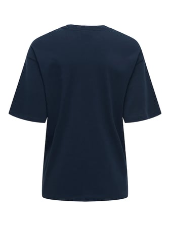 Only JDY Kadın Yuvarlak Yaka Lacivert T-Shirt - 15366305
