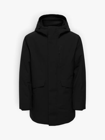 ONSENRICO WATERPROOF STRETCH PARKA NOOS Erkek Siyah Mont - 22037057
