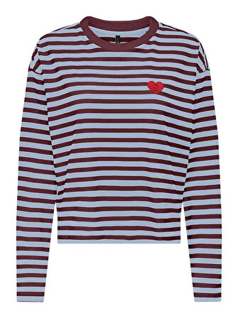 Only Lıvına Çizgili Kadın Sweat 15359682