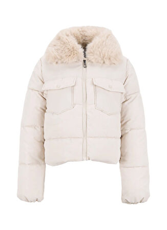 Only Krem Kadın Mont ONLMAGGI FUR PUFFER LIFE CC OTW