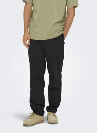 Only & Sons Chino Pantolon, L, Siyah