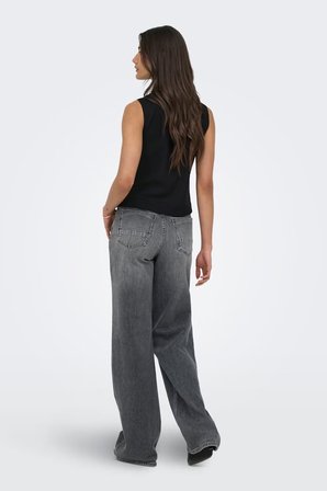 Only Onlgoa Regular Fit Bisiklet Yaka Düğmeli Yelek Bayan YELEK 15363724 SİYAH