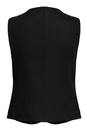 Only Onlgoa Regular Fit Bisiklet Yaka Düğmeli Yelek Bayan YELEK 15363724 SİYAH