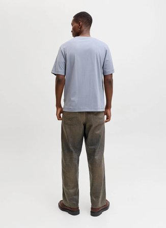Jack & Jones Bisiklet Yaka Gri Erkek T-Shirt 12282892 JORNORREBRO EMB TEE CNECK