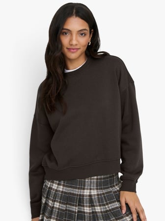 ONLBEST L/S CREW NECK SWT Kadın Kahverengi  - 15338727