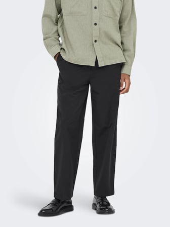 Only & Sons Onssinus Tapered Loose Flex 0367 Pants Erkek Pantolon Siyah (22037322)