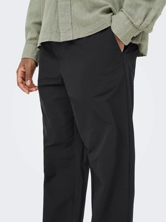 Only & Sons Onssinus Tapered Loose Flex 0367 Pants Erkek Pantolon Siyah (22037322)