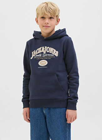 Jack & Jones Baskılı Erkek Çocuk Lacivert Sweatshırt 12289751