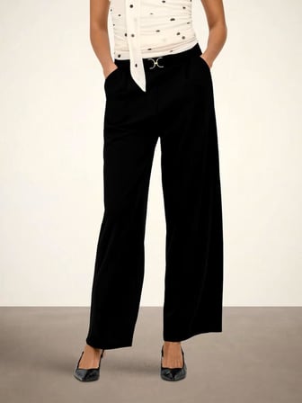 Only JdyGeggo Life Belt Pant JRS NOOS Kadın Pantolon Siyah (15360117)