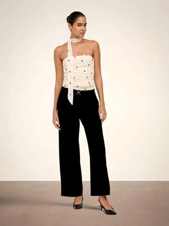 Only JdyGeggo Life Belt Pant JRS NOOS Kadın Pantolon Siyah (15360117)