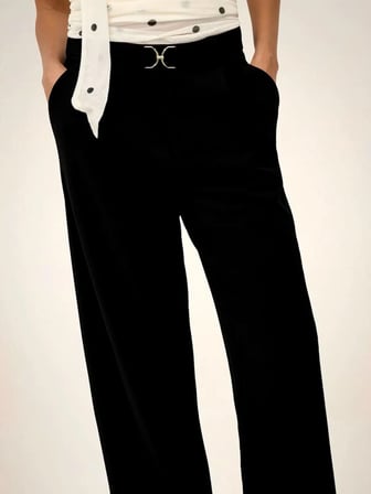 Only JdyGeggo Life Belt Pant JRS NOOS Kadın Pantolon Siyah (15360117)