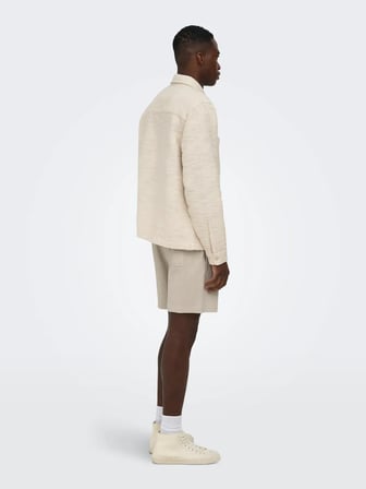 Only & Sons Erkek Belden Büzgülü Bej Şort - 22037537
