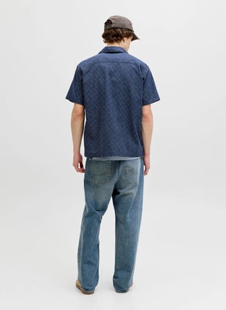 Jack & Jones Lacivert Erkek Regular Fit Gömlek 12291956 JPRBLUWINSON DOBBY SHIRT