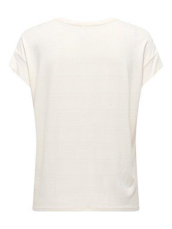 ONLCARRIE S/S STITCH GLITTER TOP JRS Kadın Gri T-Shirt - 15369279