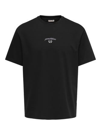 Only & Sons Onscaspian Airflex Process Boxy SS Tee Erkek T-Shirt Siyah (22037486)