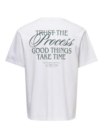 Only & Sons Onscaspian Airflex Process Boxy SS Tee Erkek T-Shirt Beyaz (22037486)