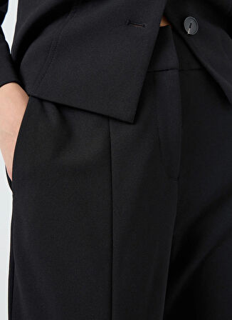 Yas Orta Bel Regular Fit Siyah Kadın Pantolon YASFAVO HMW ANKLE PANT S.