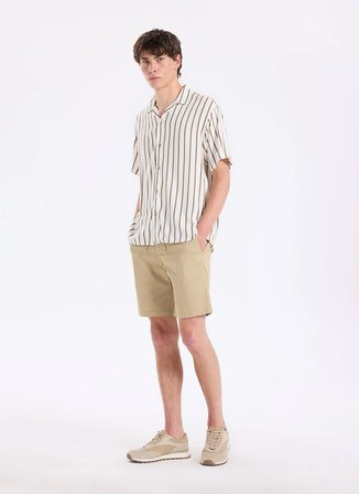 Jack & Jones Beyaz Erkek Regular Fit Gömlek 12288853 JJEJEFF RESORT STRIPESHIRT