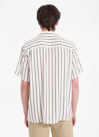 Jack & Jones Beyaz Erkek Regular Fit Gömlek 12288853 JJEJEFF RESORT STRIPESHIRT