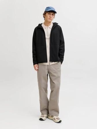 Jack Jones Base Fermuarlı Kapüşonlu Relax Fit Erkek Sweat 12289209