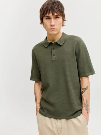 Jack Jones George Regular Fit Polo Yaka Triko Erkek Tişört 12268281
