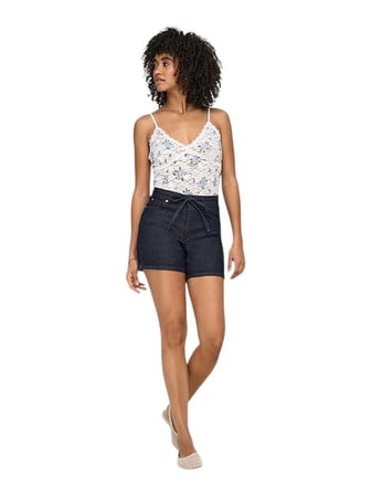 ONLGIANNA MW BELTED SHORTS AZG DNM NOOS Kadın Mavi Şort - 15340706
