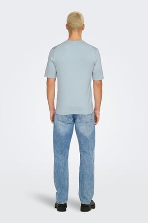 Only & Sons Onswyler Regular Fit Bisiklet Yaka T Shirt Erkek T SHİRT 22022928 AÇIK MAVİ