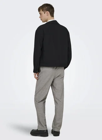 Only & Sons Lastikli Bel Rahat Açık Kahve Erkek Chino Pantolon 22028267 ONSSINUS LOOSE LIN PNT NOS