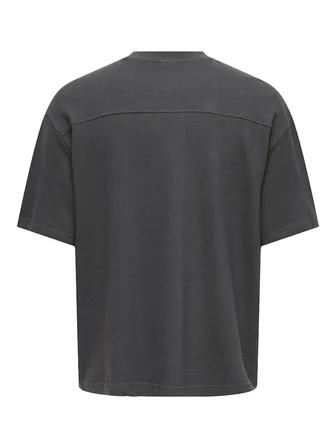 ONSLENNY OVZ SS STRCT TEE NOOS Erkek Gri T-Shirt - 22036392
