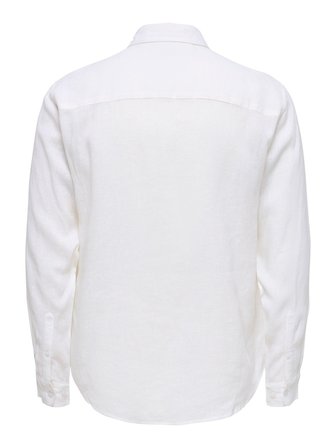 ONSLAURENCE LS LINEN BLEND SHIRT Erkek Beyaz Gömlek - 22036239