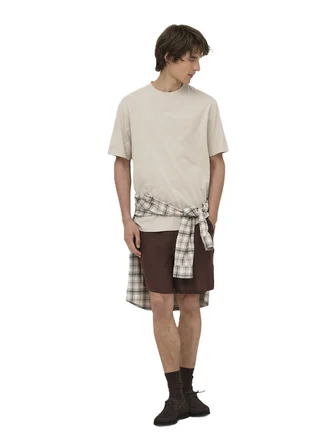ONSLAURENCE LINEN BLEND SHORTS NOOS Erkek Kahverengi Şort - 22036246