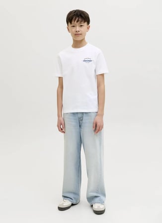 Jack & Jones Beyaz Erkek Çocuk Baskılı T-Shirt 12289112
