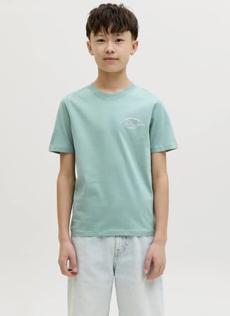Jack & Jones Mavi Erkek Çocuk Baskılı T-Shirt 12289112