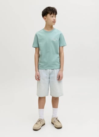 Jack & Jones Mavi Erkek Çocuk Baskılı T-Shirt 12289112