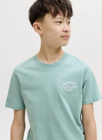 Jack & Jones Mavi Erkek Çocuk Baskılı T-Shirt 12289112