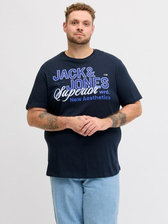 Jack Jones Logo Büyük Beden Erkek Tişört 12289691