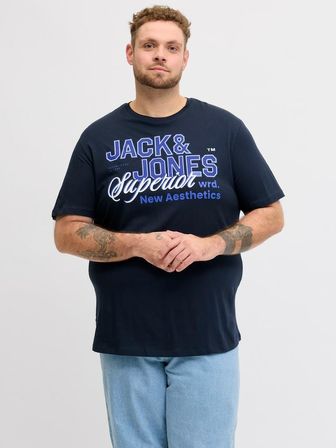Jack Jones Logo Büyük Beden Erkek Tişört 12289691