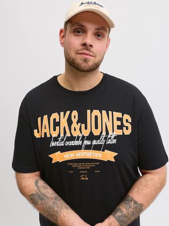 Jack Jones Logo Büyük Beden Erkek Tişört 12289691