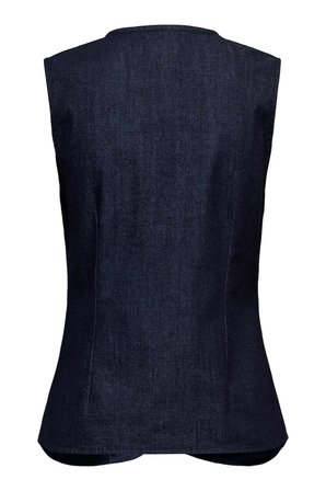Only Kadın Onlashby Düğmeli Kolsuz Jean Yelek 15364571 Koyu Mavi