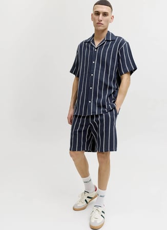 Jack & Jones Lacivert Erkek Chino Şort 12274413 JPSTJAIDEN COBA JOG SHORTS