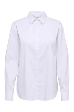 ONLBERSA LS SLIT DETAIL SHIRT  WVN CC Kadın Beyaz Gömlek - 15364453