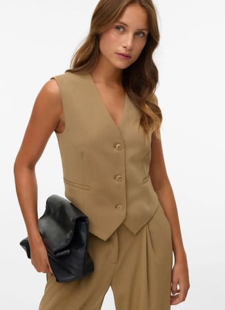 Vero Moda Kehribar Kadın Yelek VMTENA SL WAISTCOAT