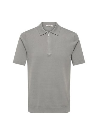 Only & Sons Gri Erkek Kazak 22028606 ONSWYLER LIFE ZIP POLO KNT