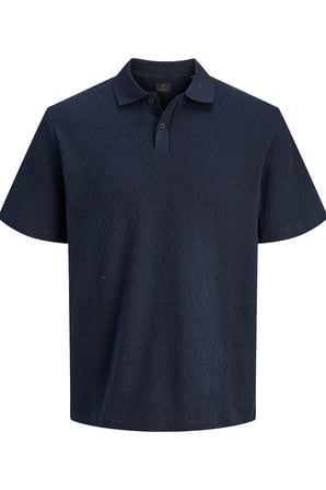 Jack & Jones JPRBLATRENTON Erkek Polo Yaka Tişört Jakarlı Kısa Kollu 